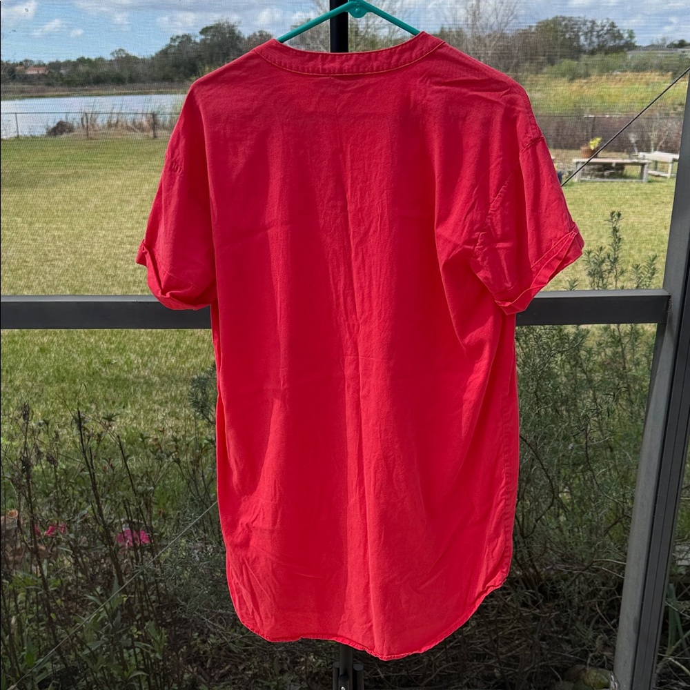 Vineyard Vines Bright orange Midi short sleeve Dress - Picture 3 of 4